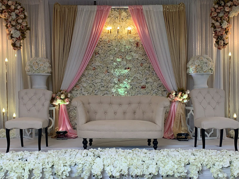 photo of amazing wedding decor at White Diamond Conference Center in Calgary, perfectly suited to host weddings and formal events