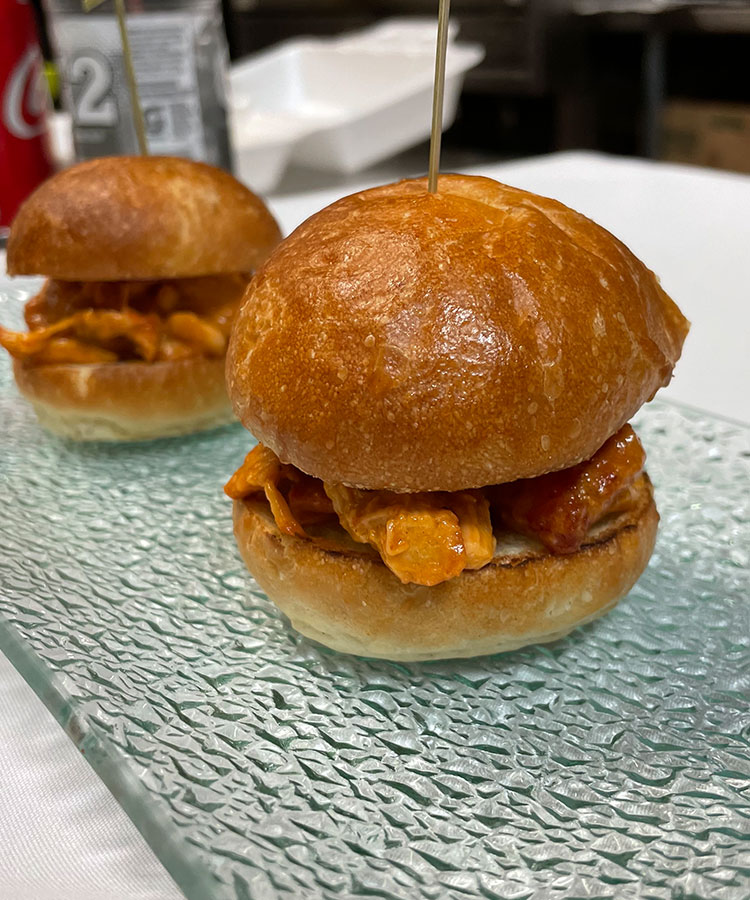 photo of delicious sliders, an appetizer meal served at White Diamond Conference Center for weddings and formal events